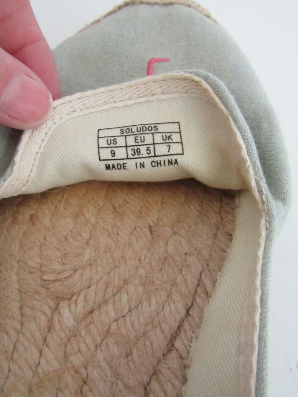 Soludos Flamingo Embroidered Slipper Espadrille Women's 9 Chambray